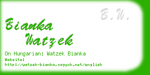 bianka watzek business card